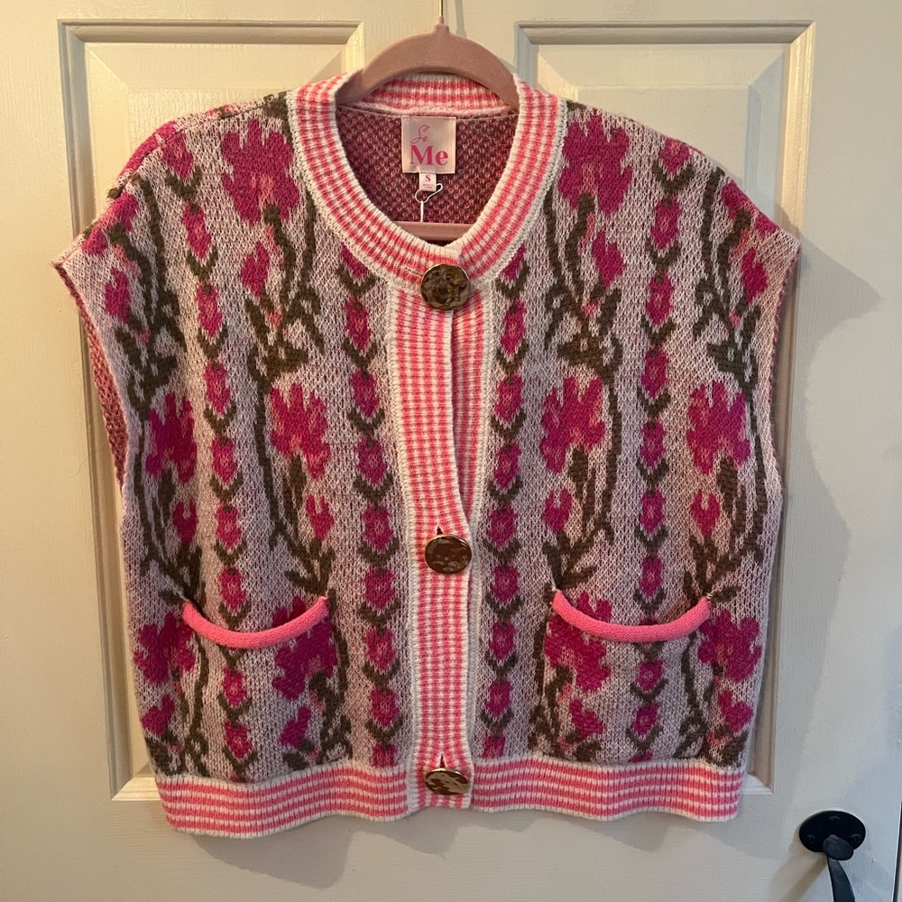💖Floral & Stripe Knit Sweater💖 - Picture 2 of 15